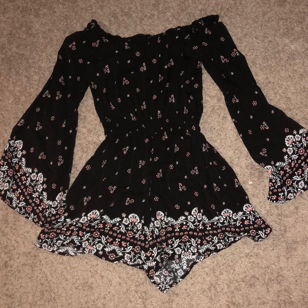 Super Cute Black Boho Romper